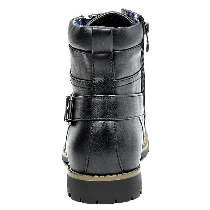 Robuste Herren-Motorradstiefel aus Echtleder, stilvoll und langlebig, ideal für Alltag und Fahrten, elegante braune Optik.