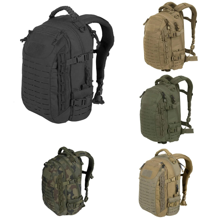 "Robuster taktischer Rucksack in Camouflage, 30-Liter-Stauraum, wasserabweisend, ideal für Camping und Wandern."
