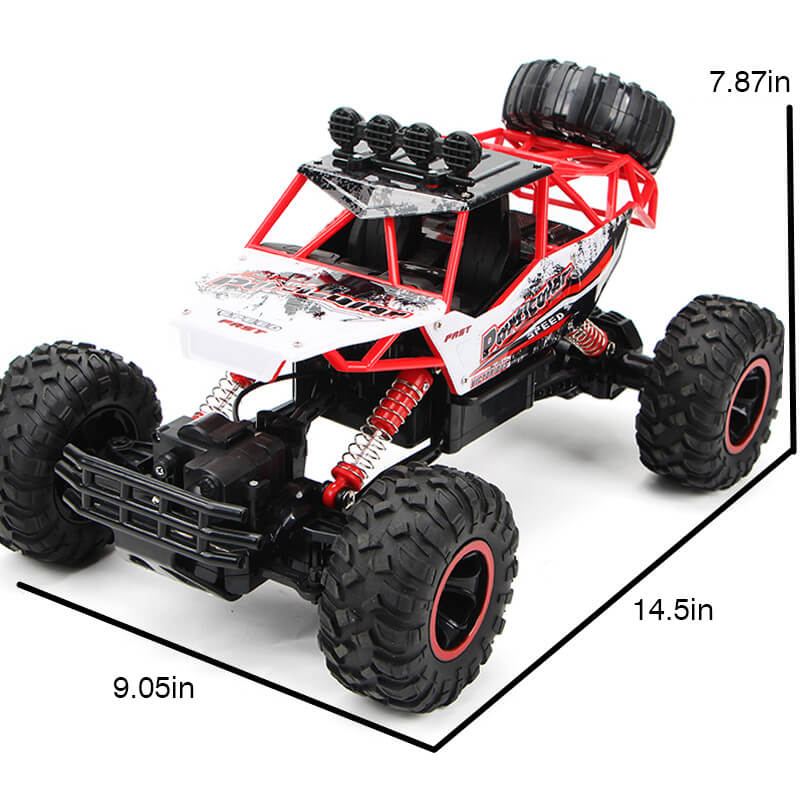 "Robustes RC Auto Monstertruck, 4x4 Offroad Rock Crawler, ferngesteuertes Fahrzeug mit Hi-Q-Gummirädern, 2,4 GHz Technologie"