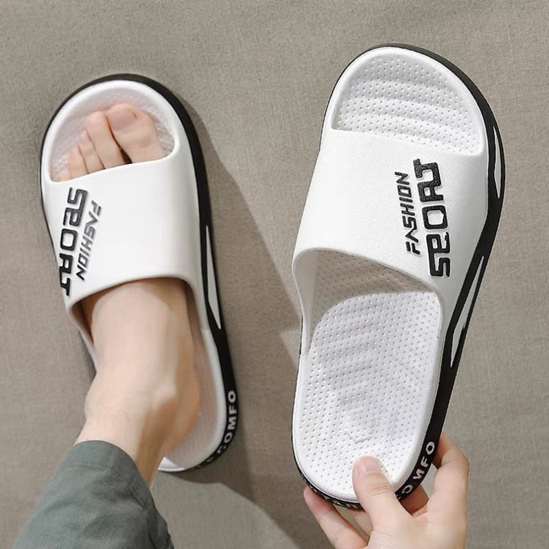 "Rutschfeste und atmungsaktive unisex Sportsandalen, stilvoll zweifarbig in Gelb+Schwarz, perfekt für aktive Tage."