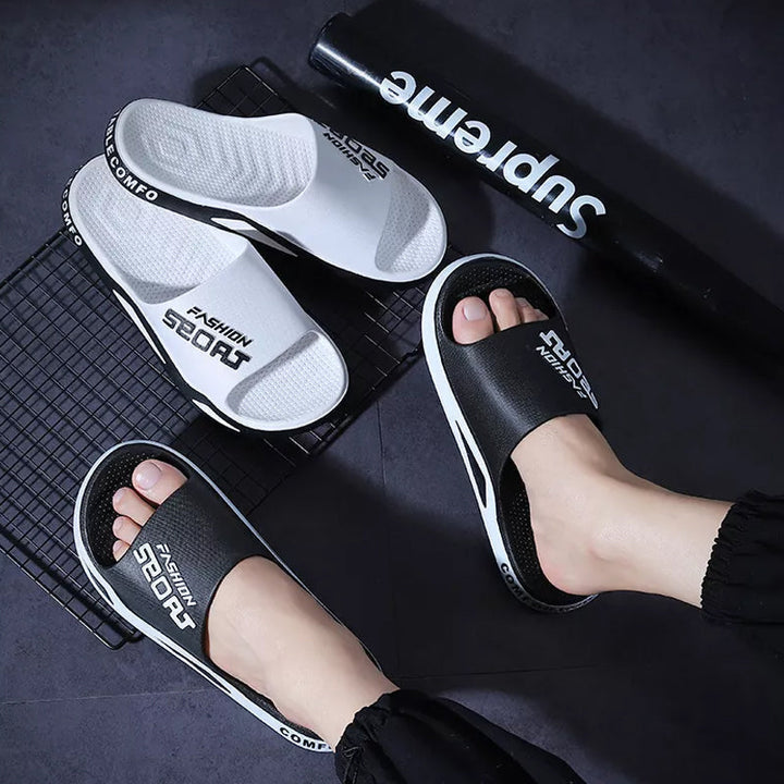"Rutschfeste und atmungsaktive unisex Sportsandalen, stilvoll zweifarbig in Gelb+Schwarz, perfekt für aktive Tage."