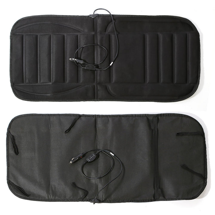 Deluxe full coverage heated car seat warmer cushion pad for optimal winter vehicle comfort.