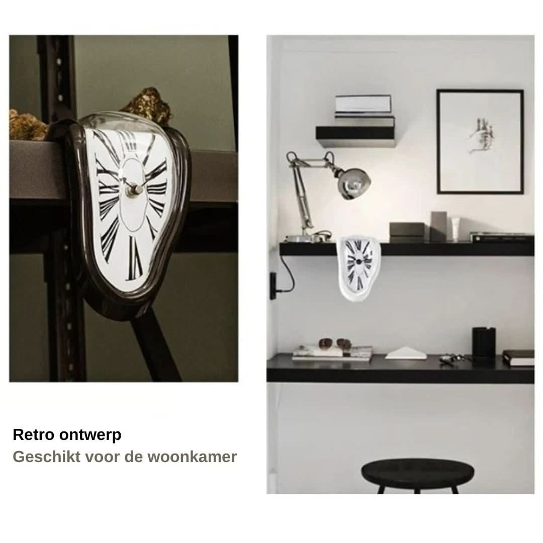 "Salvador Dali schmelzende Uhr mit surrealistischem Design, inspiriert von Dalis Gemälde, für Kunstliebhaber geeignet."