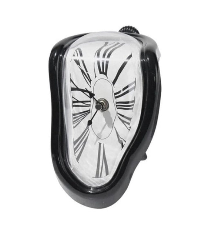 "Salvador Dali schmelzende Uhr mit surrealistischem Design, inspiriert von Dalis Gemälde, für Kunstliebhaber geeignet."