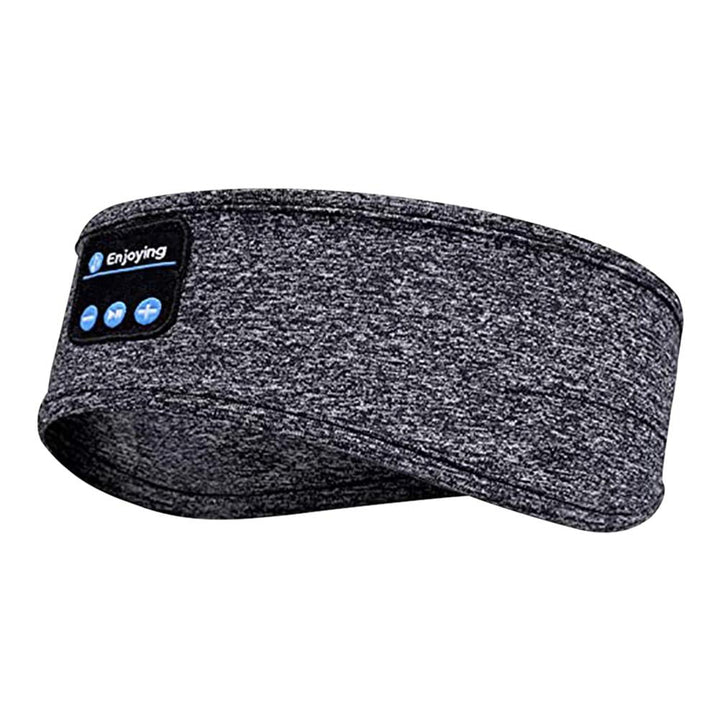 Schlafmaske mit Bluetooth, integrierte Kopfhörer, weiches Material, ergonomisches Design, ideal für Reisen und Entspannung.