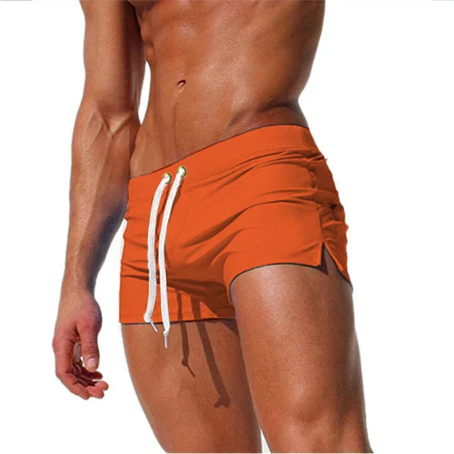 "Schnelltrocknende Herren-Badehose in Blau, aus Nylon, komfortable Passform, perfekt für Strand und Sport"