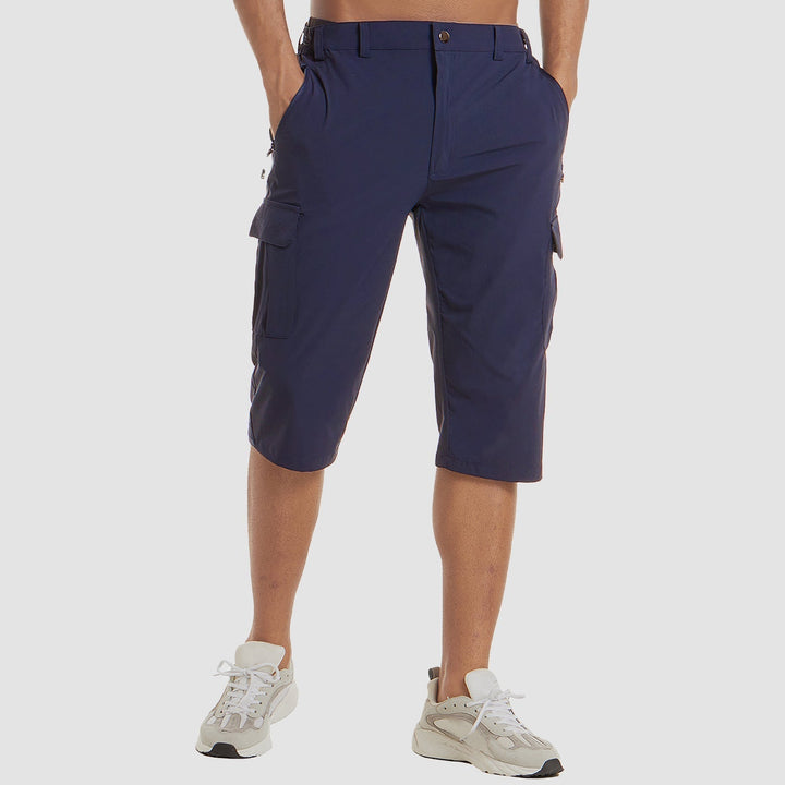 Schnelltrocknende Herren Cargo Shorts, leicht, mit Cargotaschen, elastischem Bund, ideal für Outdoor-Aktivitäten und Reisen.