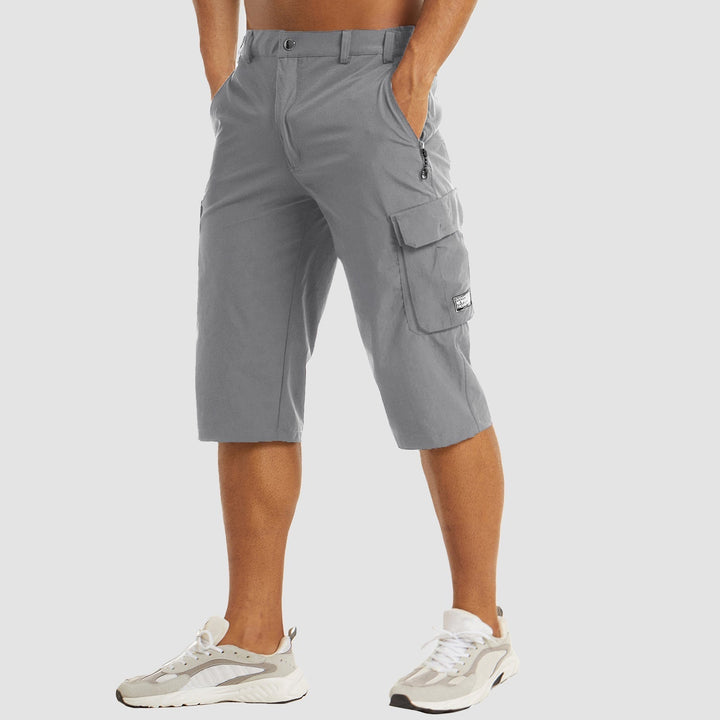 Schnelltrocknende Herren Cargo Shorts, leicht, mit Cargotaschen, elastischem Bund, ideal für Outdoor-Aktivitäten und Reisen.