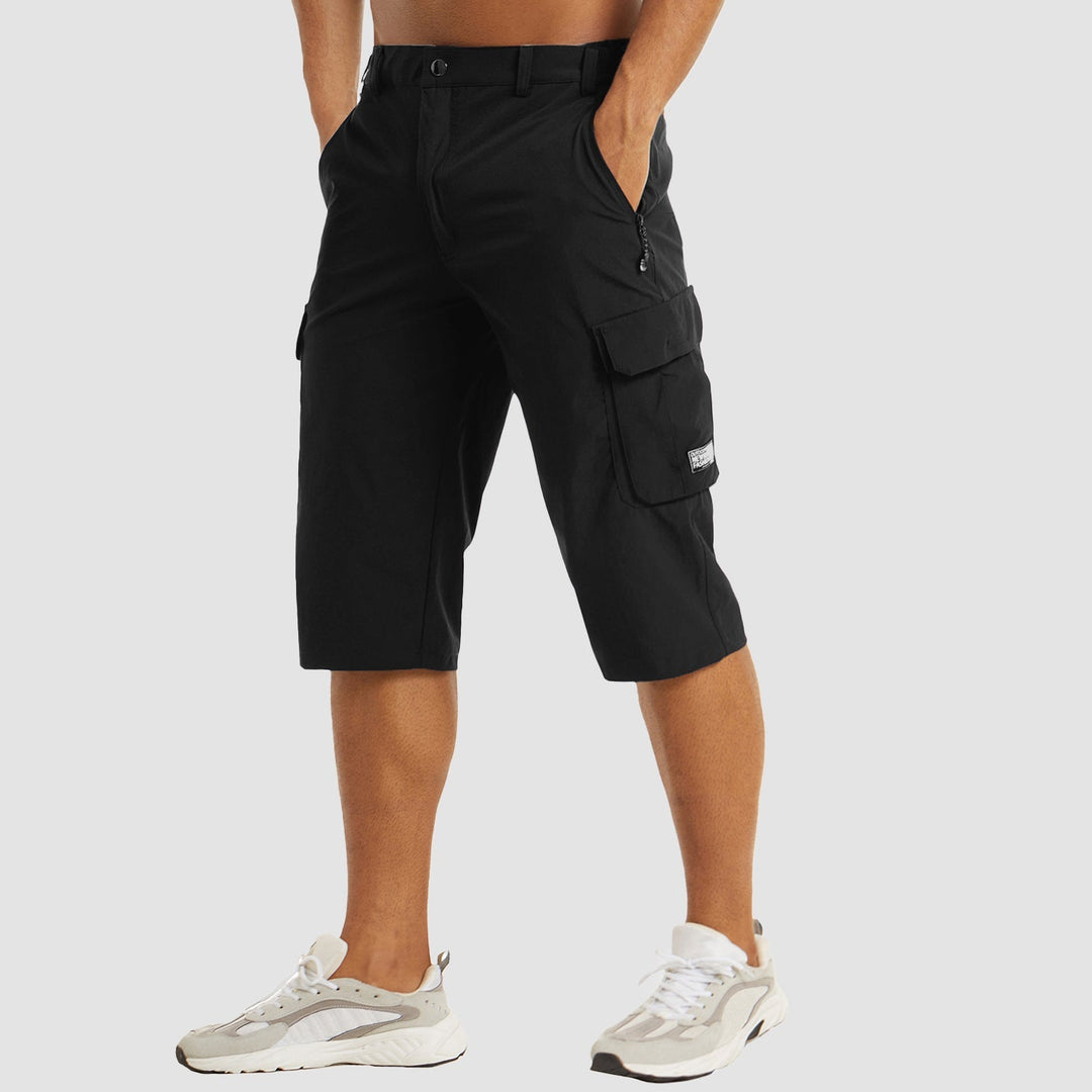 Schnelltrocknende Herren Cargo Shorts, leicht, mit Cargotaschen, elastischem Bund, ideal für Outdoor-Aktivitäten und Reisen.