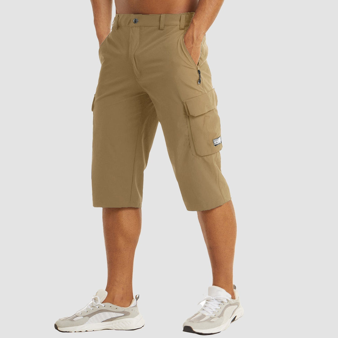 Schnelltrocknende Herren Cargo Shorts, leicht & praktisch, elastischer Bund, mit Taschen, ideal für Outdoor-Aktivitäten.