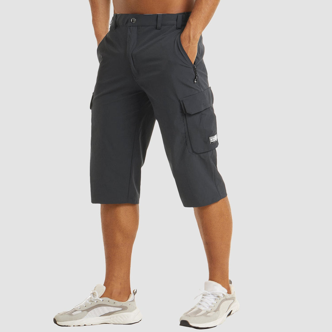 Schnelltrocknende Herren Cargo Shorts, leicht & praktisch, elastischer Bund, mit Taschen, ideal für Outdoor-Aktivitäten.
