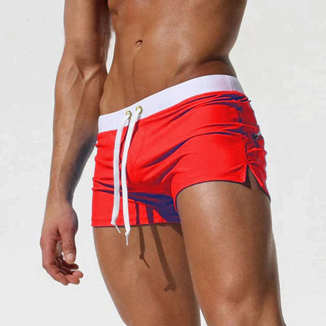 "Schnelltrocknende, leichte Schwimmshorts für Herren mit verstellbarem Kordelzug, ideal für Strand und Pool."