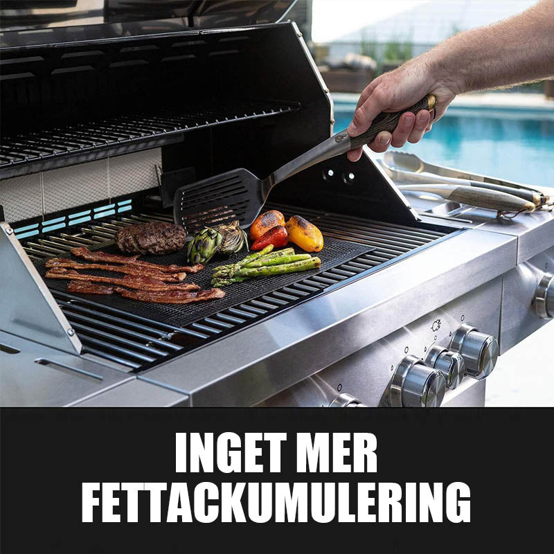 Schwarze antihaft Grillmatte für sauberes BBQ-Grillen, ideal für Fleisch und Gemüse, hitzebeständig bis 700°F, leicht zu rein