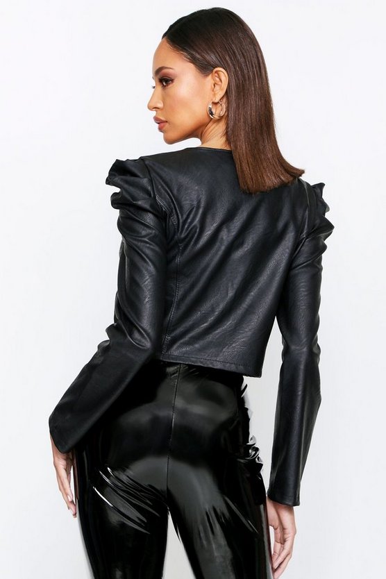 Schwarze Damen Lederjacke aus hochwertigem Leder, elegant und vielseitig einsetzbar, perfekte Passform, zeitloses Design.