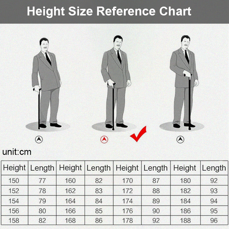 "Schwarzer Spazierstock für Senioren mit LED-Licht und Radio, verstellbar, aus Aluminium für sichere und unterhaltsame Spazie