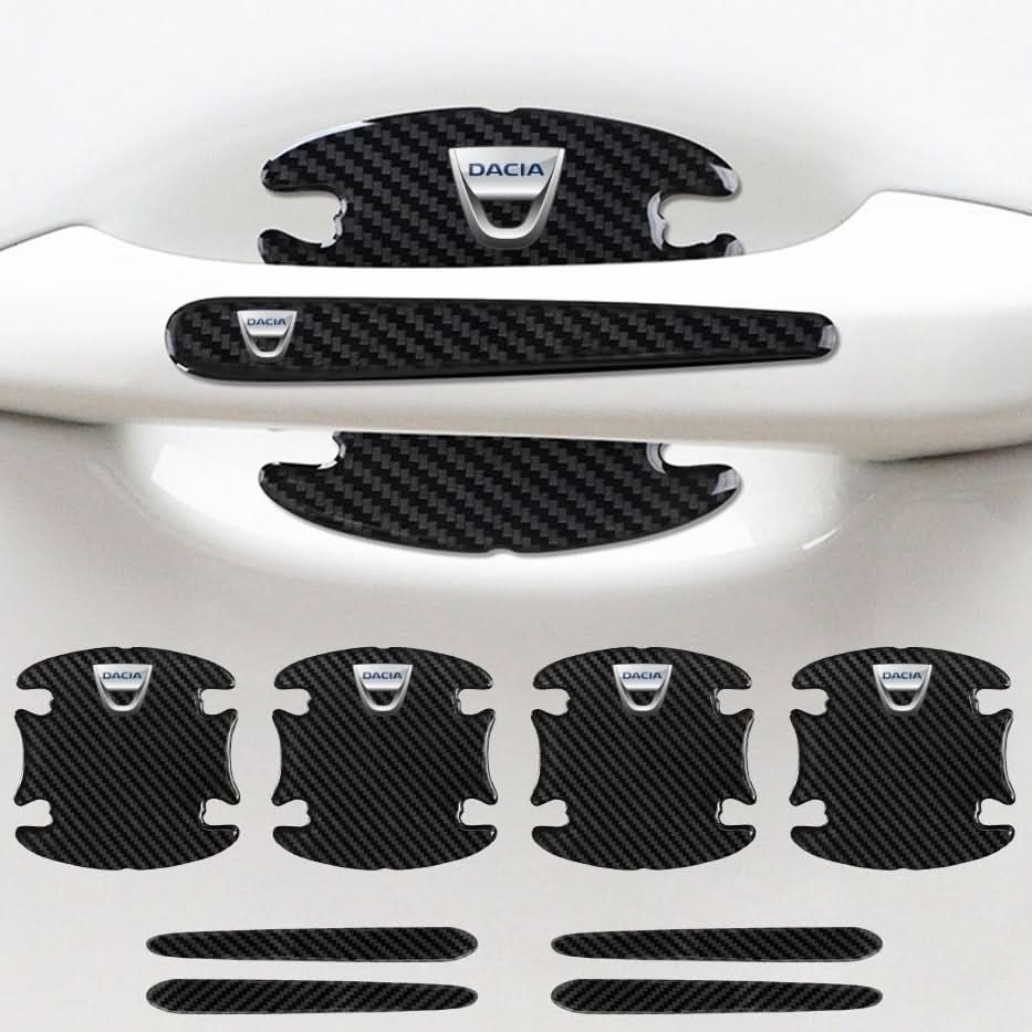 "Selbstklebendes Auto Türschutz Set im Carbon-Look mit universeller Passform und kratzfestem Design für effektiven Schutz."