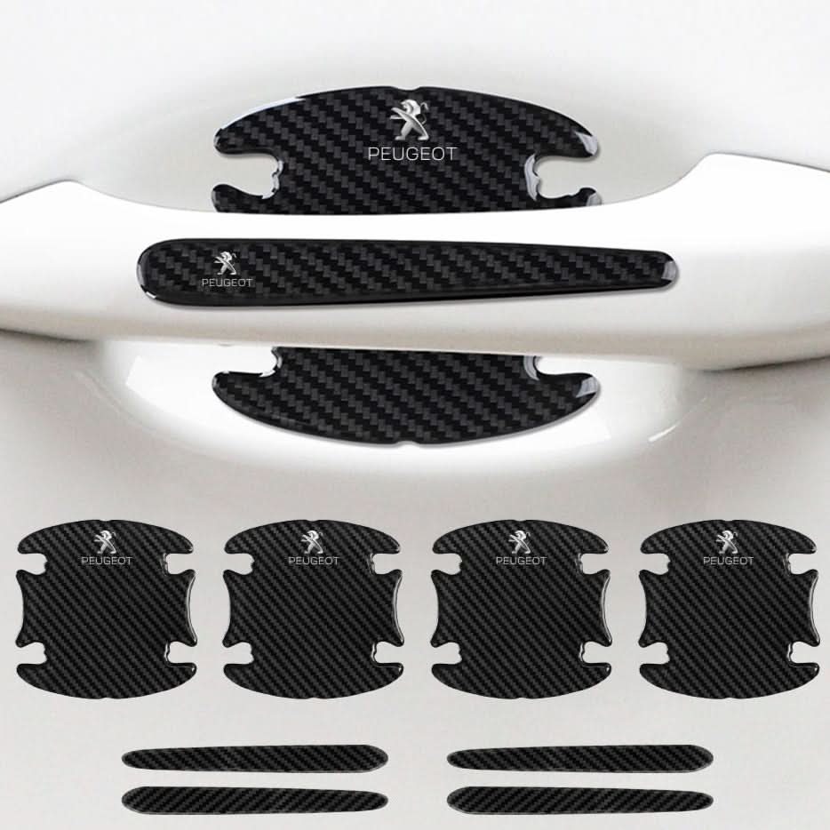 "Selbstklebendes Auto Türschutz Set im Carbon-Look mit universeller Passform und kratzfestem Design für effektiven Schutz."