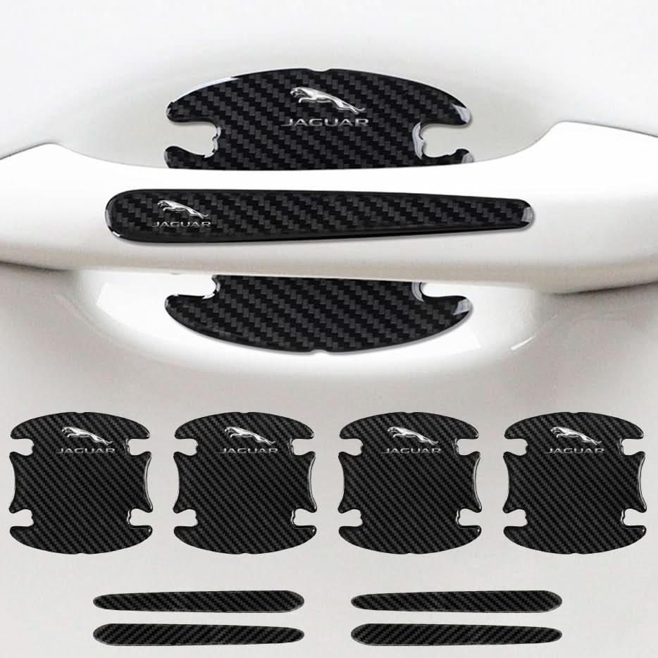 "Selbstklebendes Auto Türschutz Set im Carbon-Look mit universeller Passform und kratzfestem Design für effektiven Schutz."