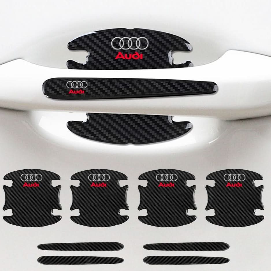 "Selbstklebendes Auto Türschutz Set im Carbon-Look mit universeller Passform und kratzfestem Design für effektiven Schutz."