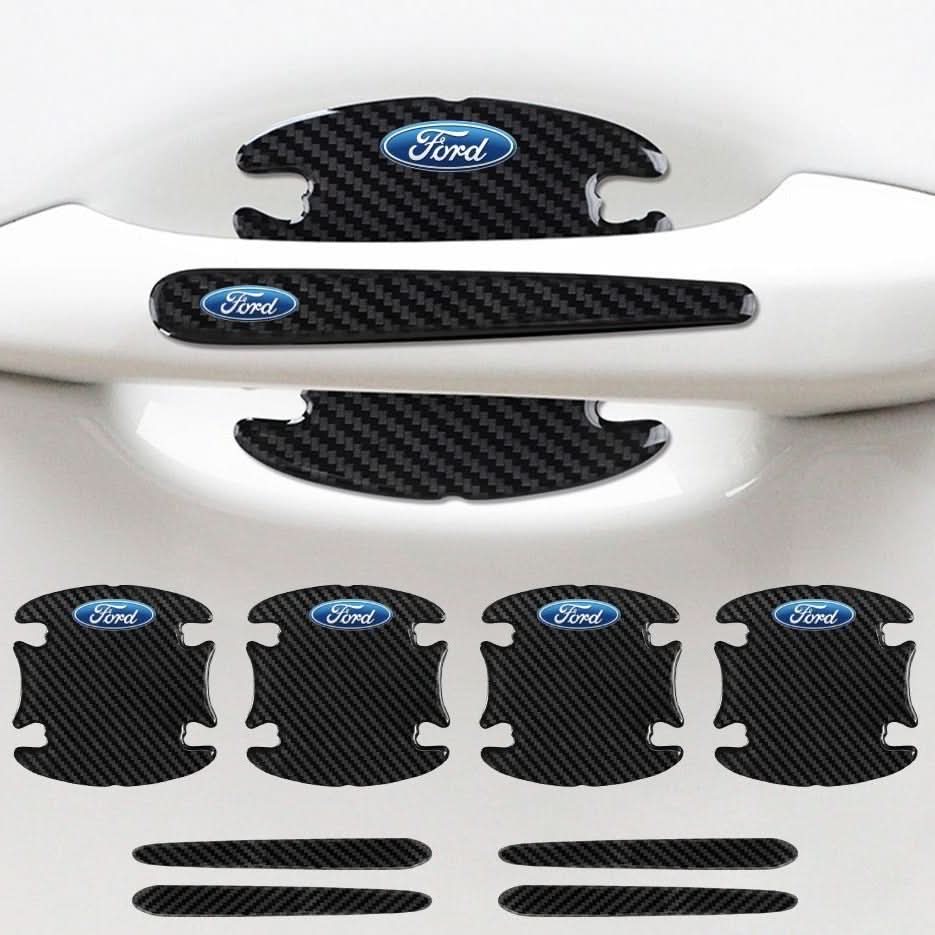 "Selbstklebendes Auto Türschutz Set im Carbon-Look mit universeller Passform und kratzfestem Design für effektiven Schutz."