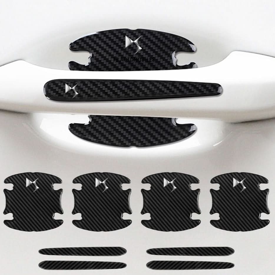 "Selbstklebendes Auto Türschutz Set im Carbon-Look mit universeller Passform und kratzfestem Design für effektiven Schutz."