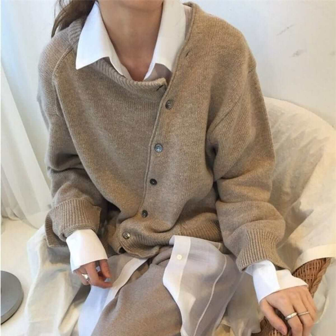 Eleganter Strick-Cardigan mit Knopfverschluss