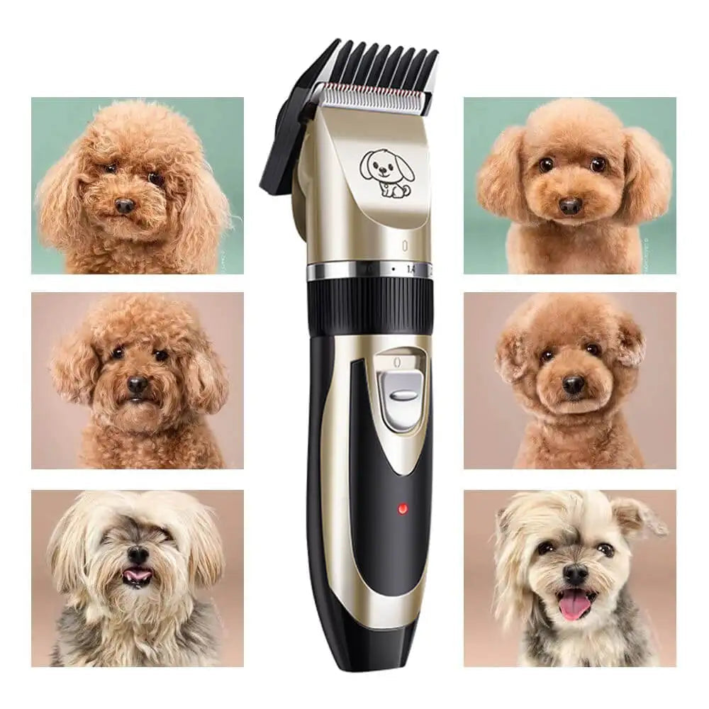 Silent cordless pet grooming clippers with ceramic blade for dogs and cats, low noise pet trimmer