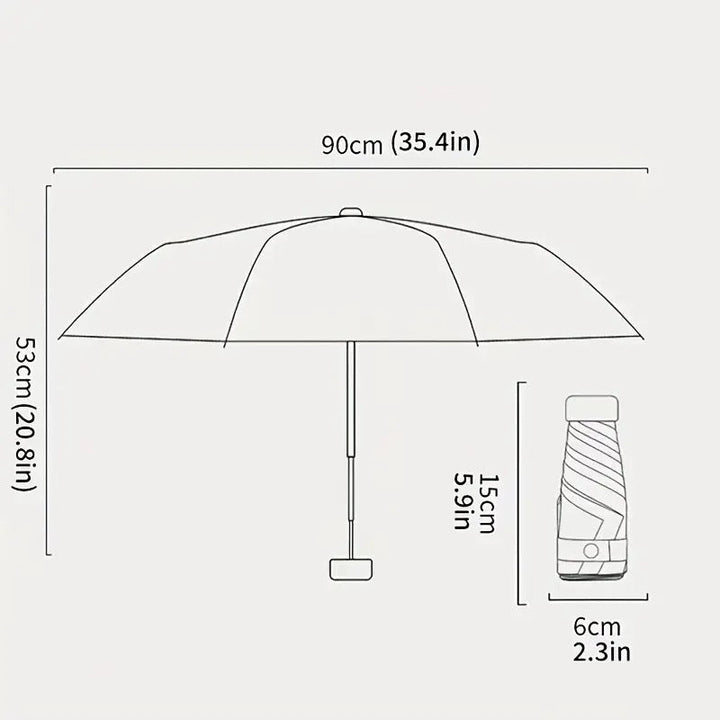 Stylish compact windproof umbrella, ideal for everyday carry & strong weather.