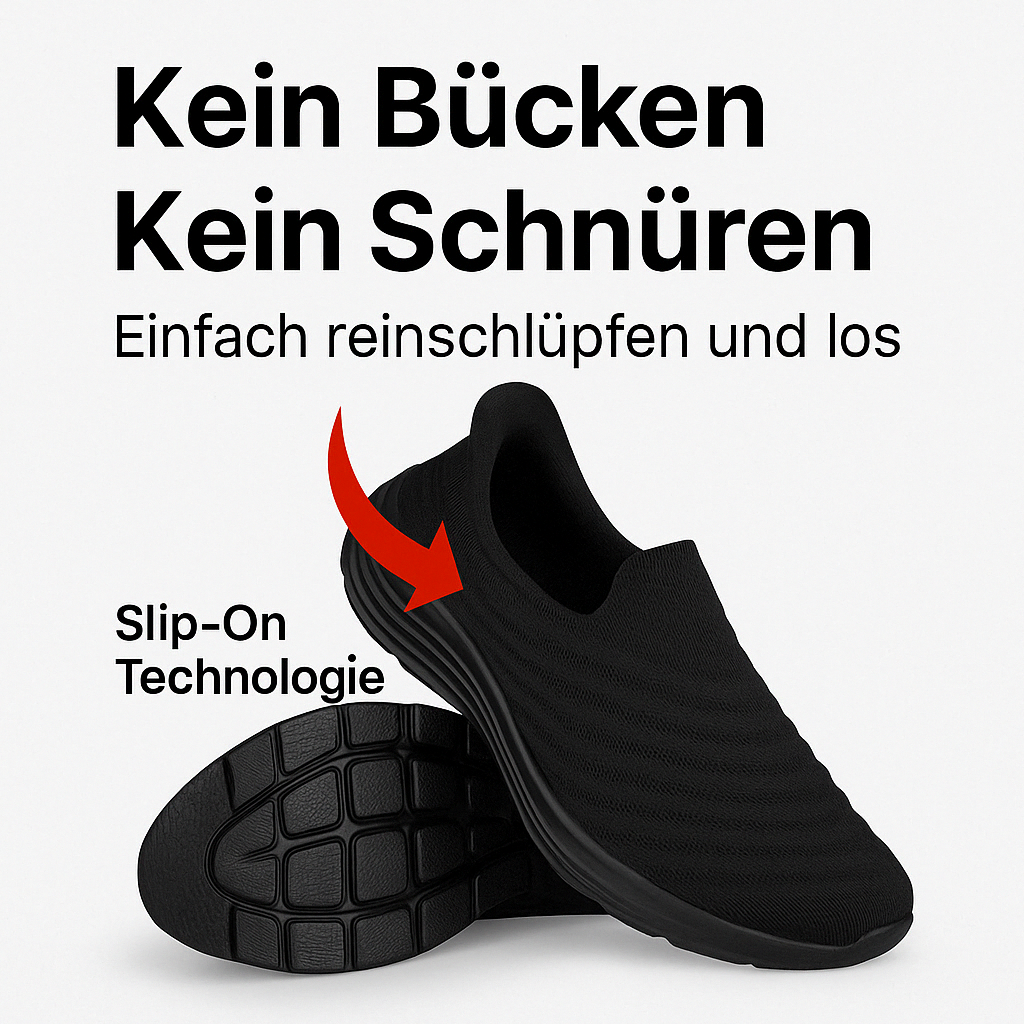 "Slip On Sneaker Damen, bequemer Anti-Schmerz Schlupfschuh, lila, gepolsterte Einlegesohle, rutschfest, ohne Schnürsenkel"