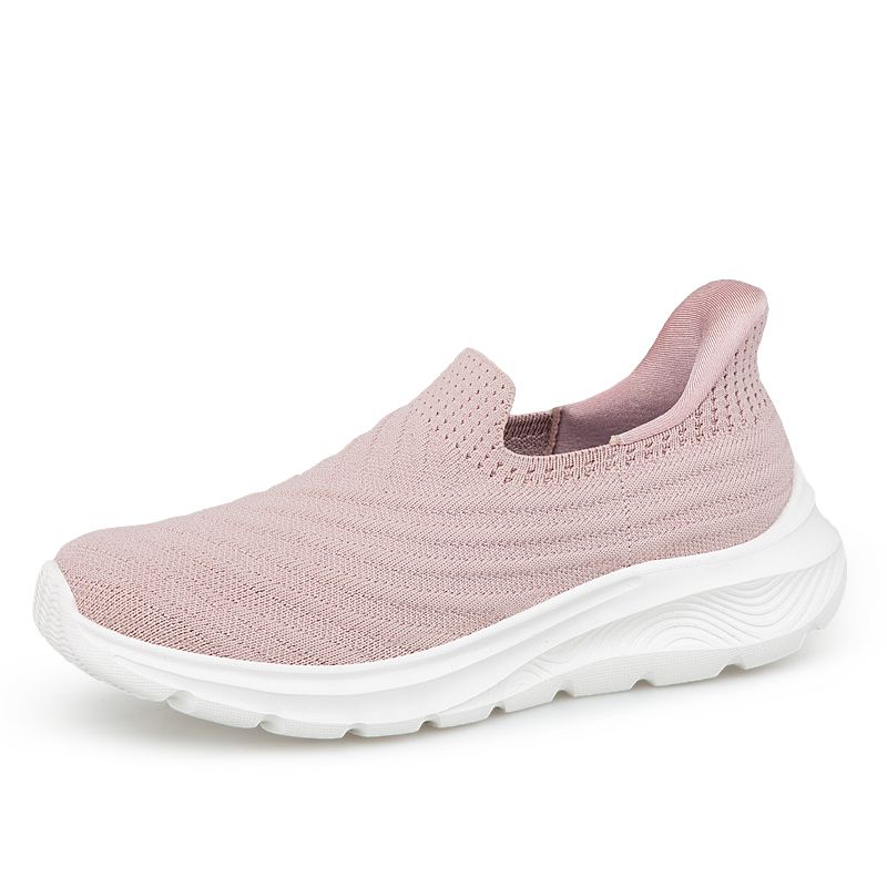 "Slip On Sneaker Damen, bequemer Anti-Schmerz Schlupfschuh, lila, gepolsterte Einlegesohle, rutschfest, ohne Schnürsenkel"