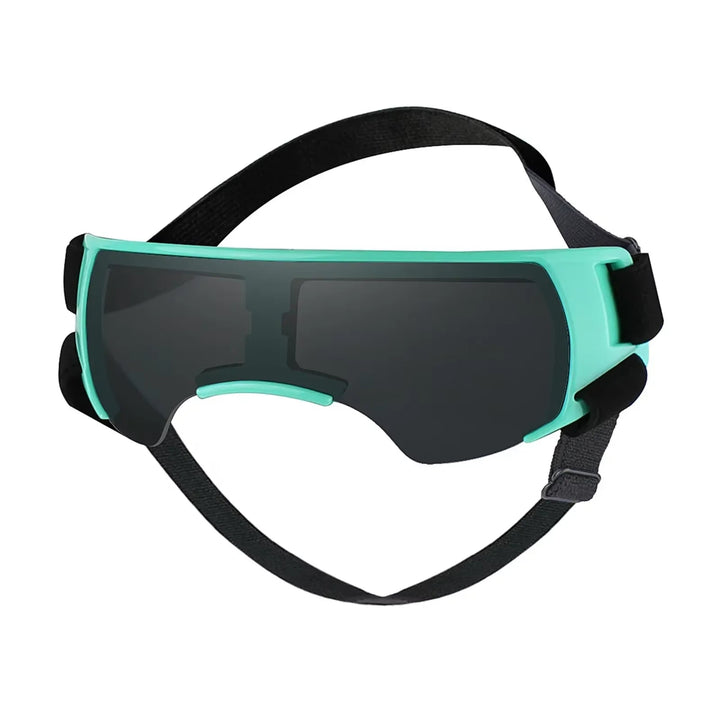 Small pet sunglasses, designer dog goggles providing UV protection & comfort for outdoor adventures.
