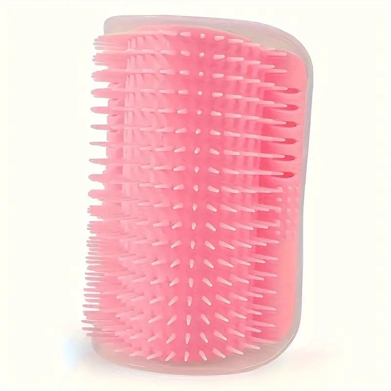 Grooming tool: Smart Cat Corner Groomer with built-in catnip dispenser, black bristles
