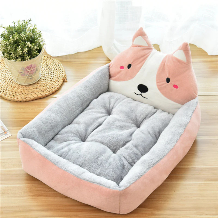 Modern pet furniture: a cozy grey cushioned bed suitable for both feline and canine companions
