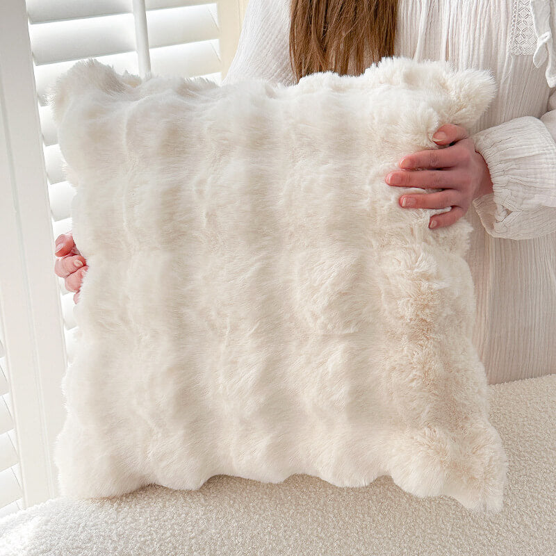 Soft touch reversible plush sofa pillow in modern black, a chic couch cushion for home decor