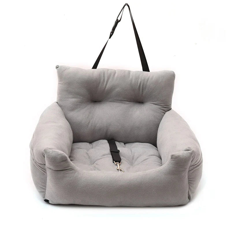 Soft-sided pet carrier with shoulder strap for small dogs, airline approved.