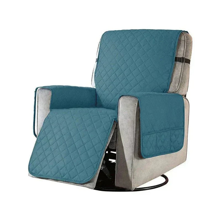 Modern grey sofa slipcover, a stylish and practical solution for pet owners seeking furniture protection.