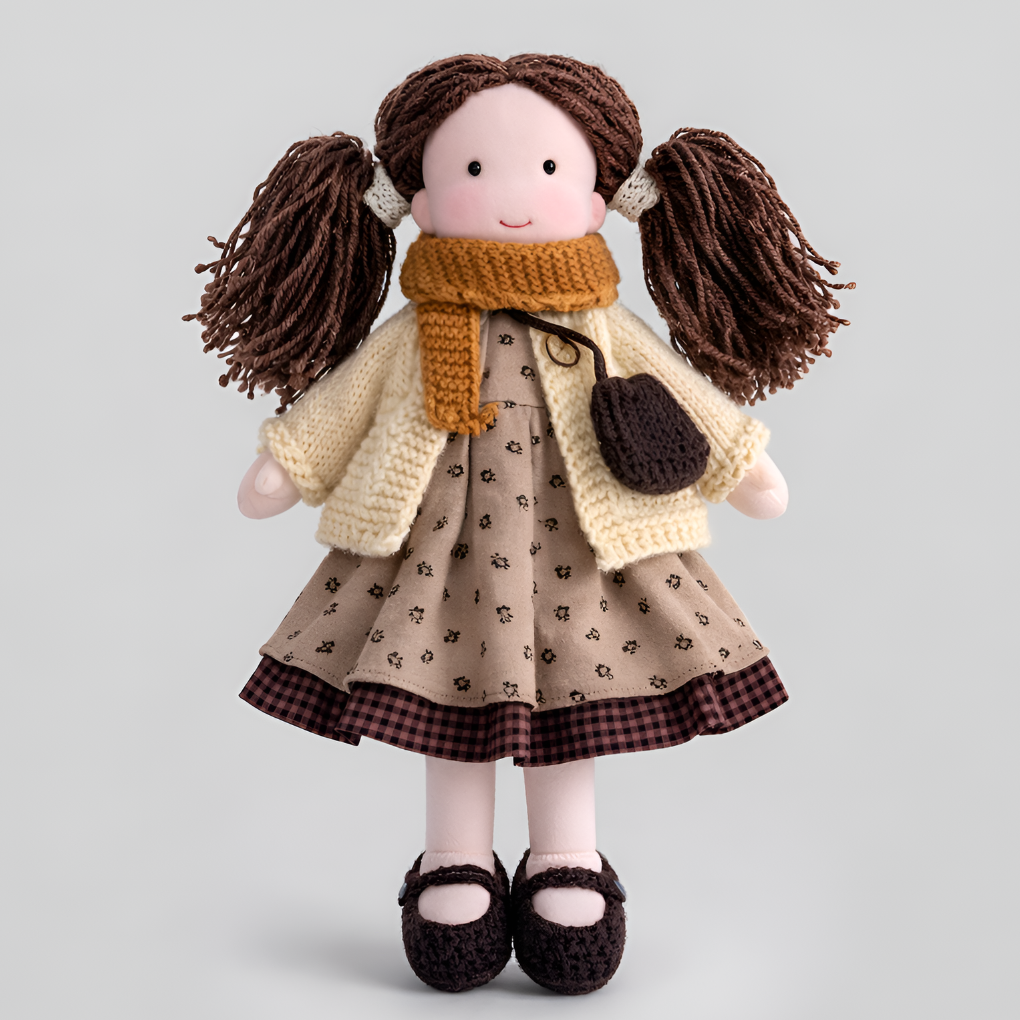 Organic cotton Waldorf baby doll, handmade and soft, a lovely cloth playmate.