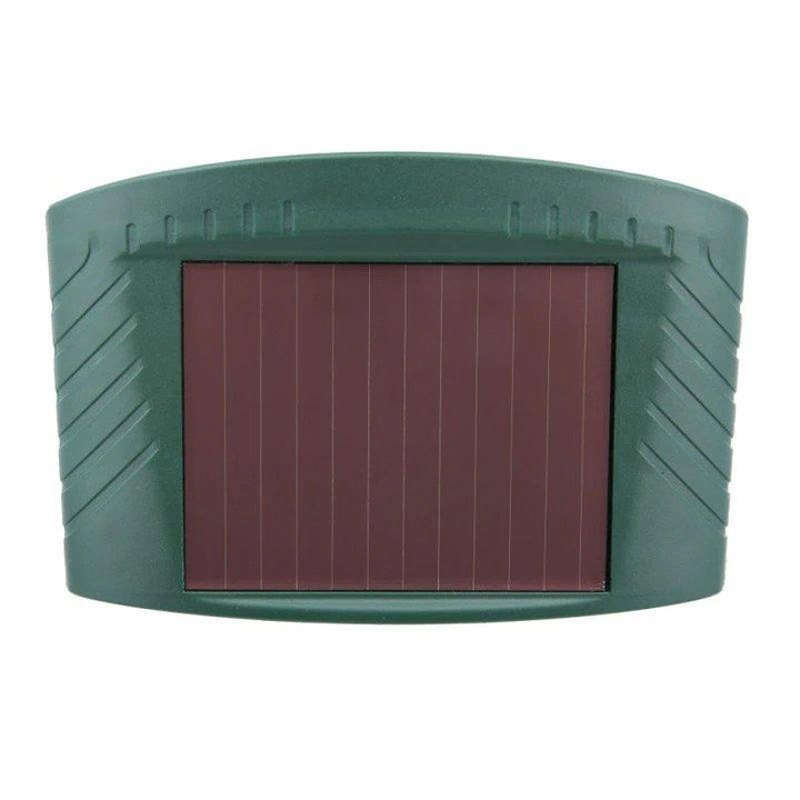 Effective solar-powered ultrasonic rabbit repeller for garden pest control with flashing light.