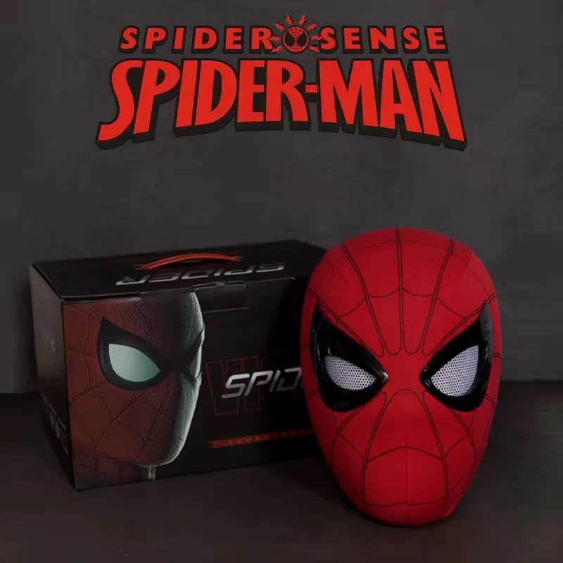 "Spider-Man Maske mit elektrischen, blinzelnden Augen, komfortabel für Kinder, ideales Cosplay-Accessoire"