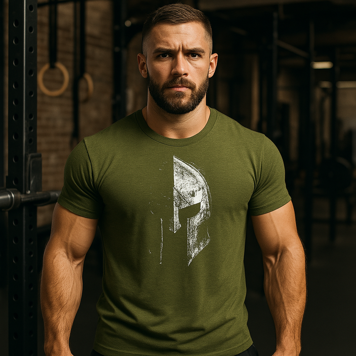 "Sportliches Herren Fitness T-Shirt, atmungsaktiv, körpernah, in Grau, perfektes Training-Top für maximale Bewegungsfreiheit.