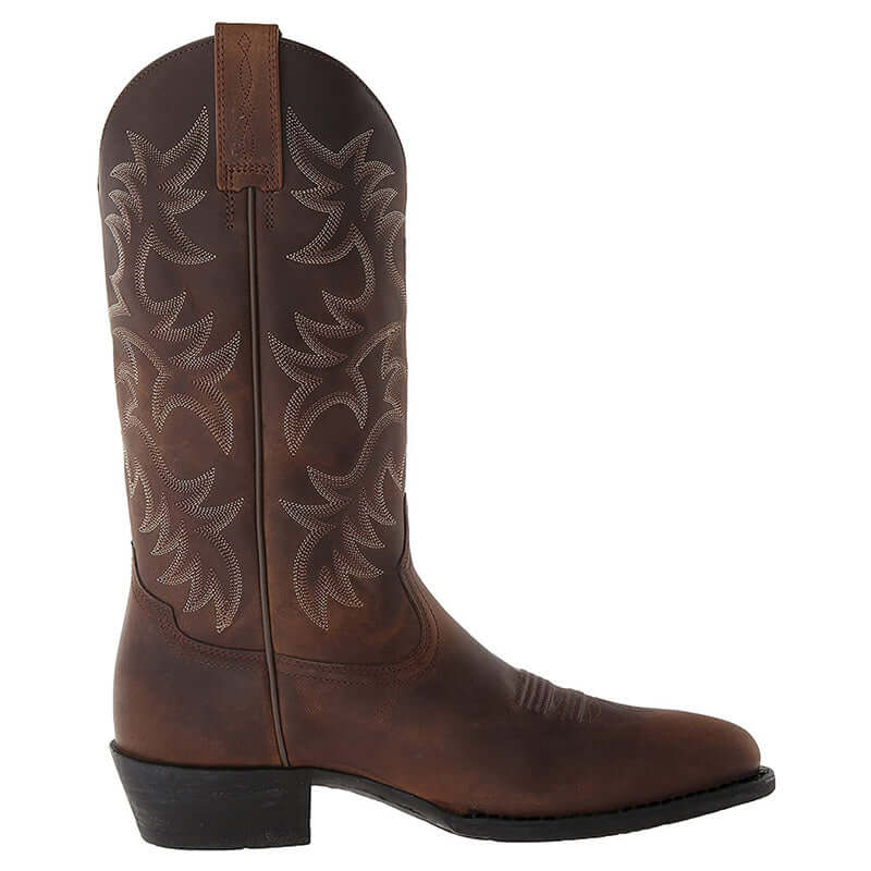 Halbhohe Cowboystiefel aus Leder