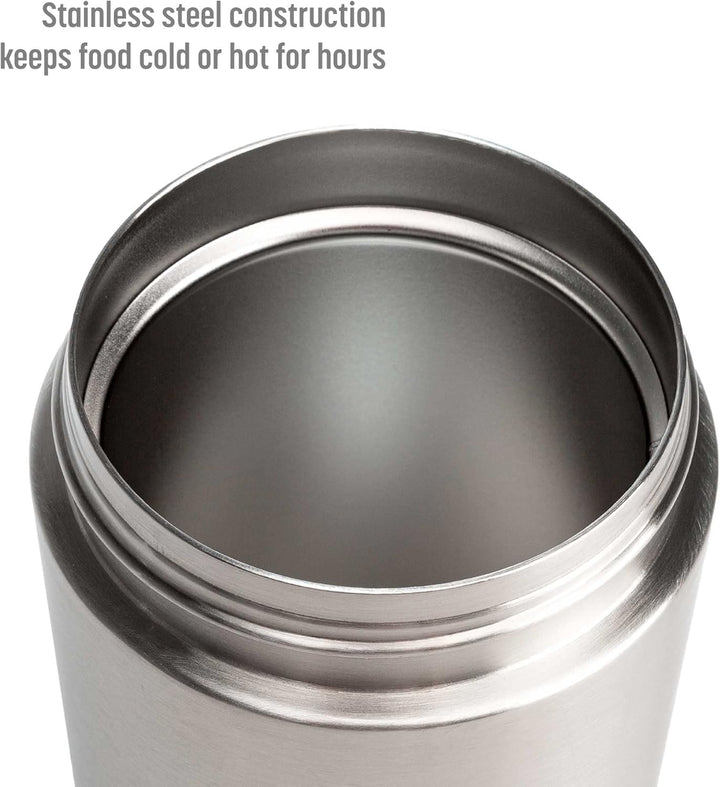 Efficient meal prep: portable stainless steel food warmer container with handle, great for active lifestyles.