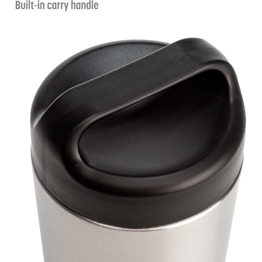 Premium stainless steel lunch box, insulated food warmer with a convenient handle for fresh, hot meals.