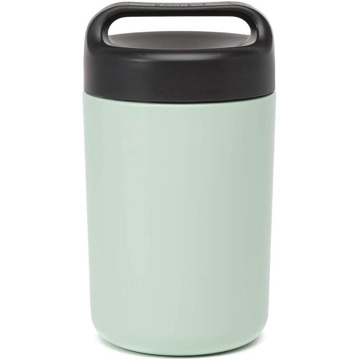 Everyday portable food warmer: stainless steel insulated container with handle for a warm lunch experience.