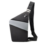 Schwarz mit grauer rechter Schulter