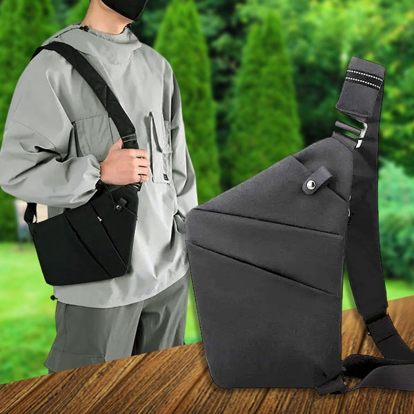 "Stilvolle Anti-Diebstahl Umhängetasche für Damen, mit versteckten Reißverschlüssen, in modernem Design und wasserabweisend."