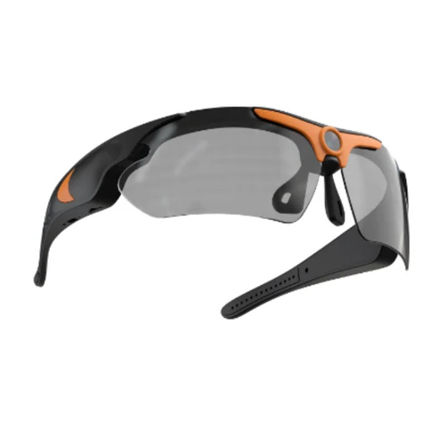 "Stilvolle Kamera-Sonnenbrille mit schwarzem Rahmen, dualer Funktion für Videoaufzeichnung und Sonnenschutz, ideal für Abente