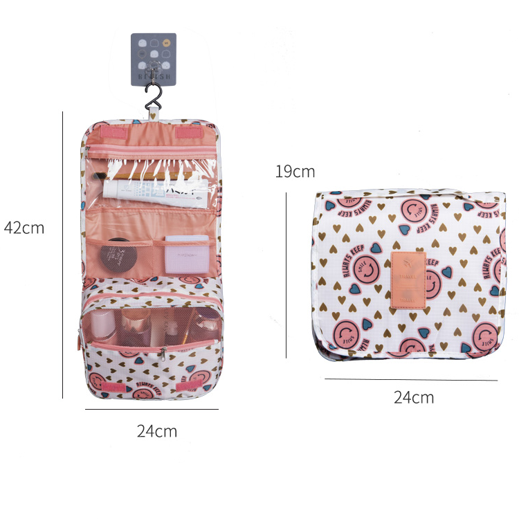 "Stilvoller Reise-Kulturbeutel, wasserdicht, mit Blumen-/Leopardenmuster, ideal für Kosmetikaufbewahrung unterwegs."