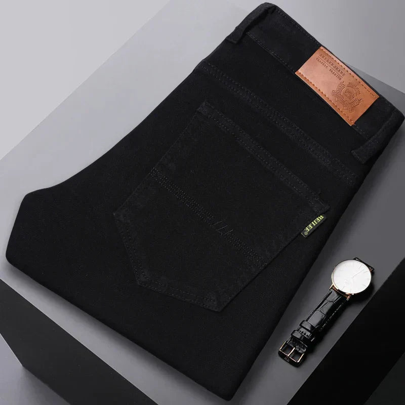 "Stylische Herren Slim Fit Jeans, blaue Denim-Hose, figurbetont mit klassischen Taschen, für modische und komfortable Outfits