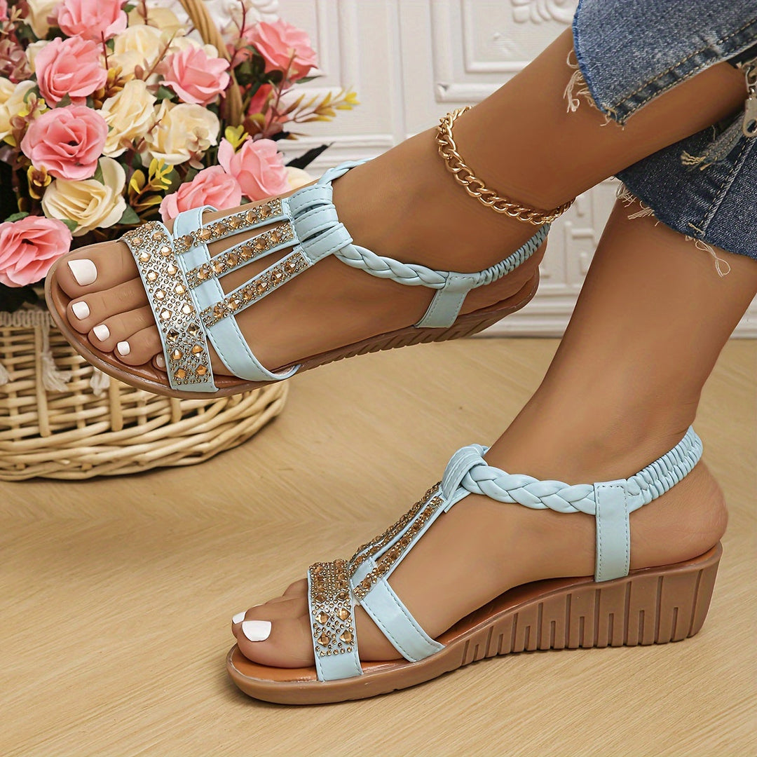 Summer-ready women's wedge sandals, combining stylish design with comfortable support.